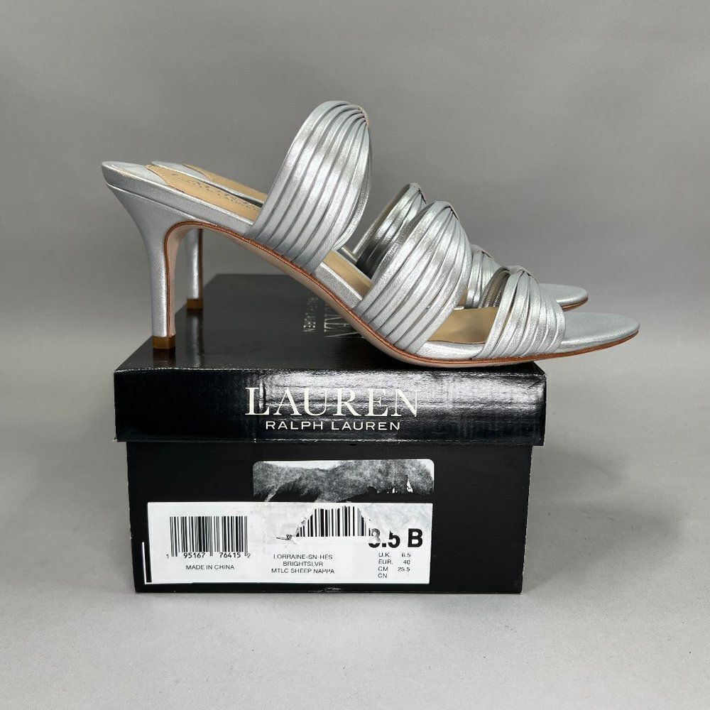 Lauren Ralph Lauren Women's Lorraine Metallic Nappa Leather Dress Sandals